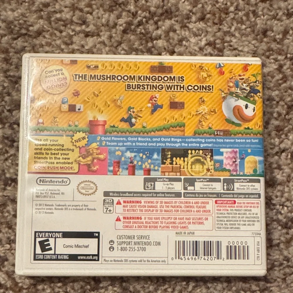 CASE ONLY (& original paperwork) for Nintendo New Super Mario Bros. 2 for 3DS